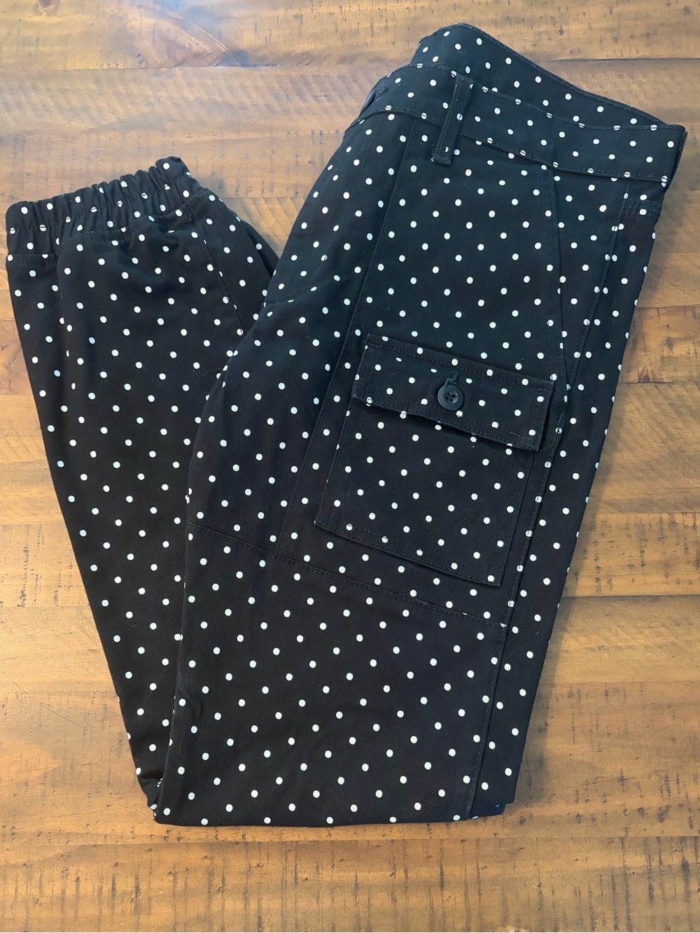 The Kennedy Denim Co. Men’s Black and White Polka Dot Jogger Pants Size 32